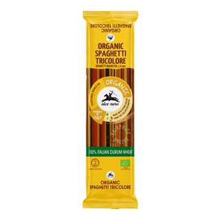 Alce Nero Organic Whole Wheat Spaghetti - Tricolor