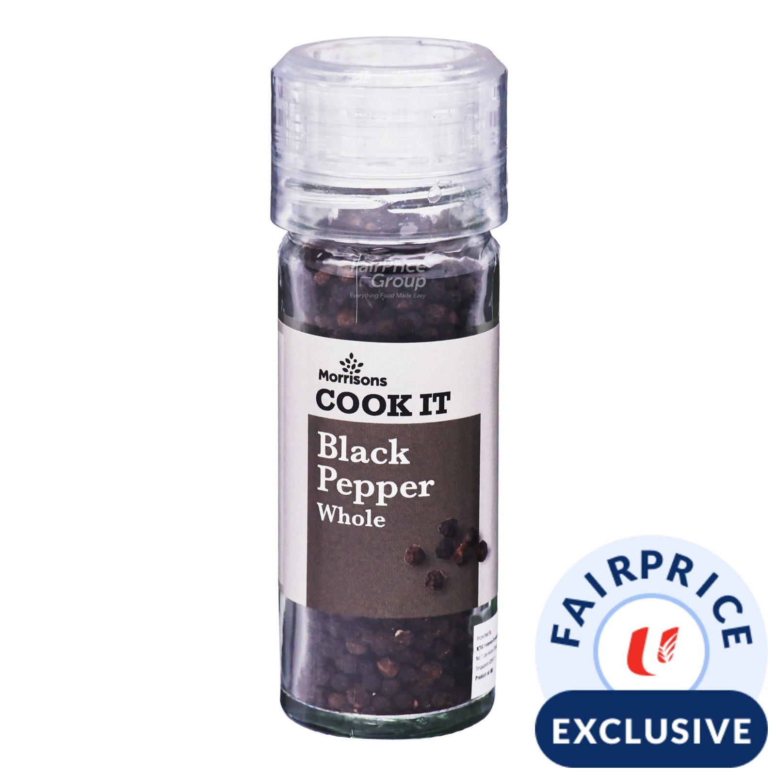 Morrisons Cook It Spices Grinder Black Pepper (Whole) NTUC FairPrice