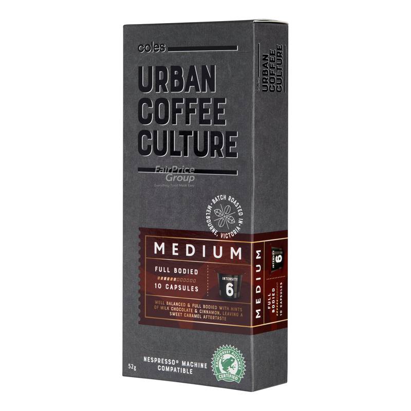 Coles Urban Coffee Culture Coffee Capsules Medium NTUC FairPrice