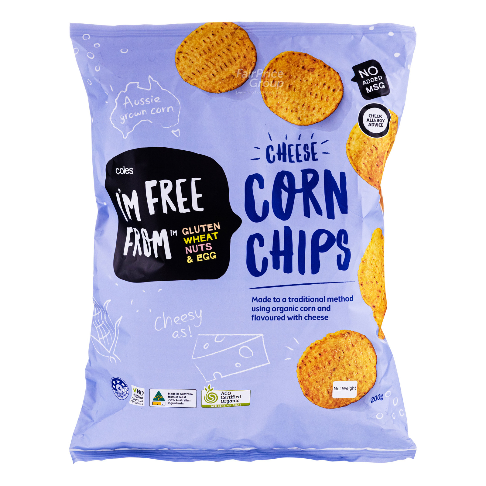 Coles I'm Free From Corn Chips Cheddar NTUC FairPrice