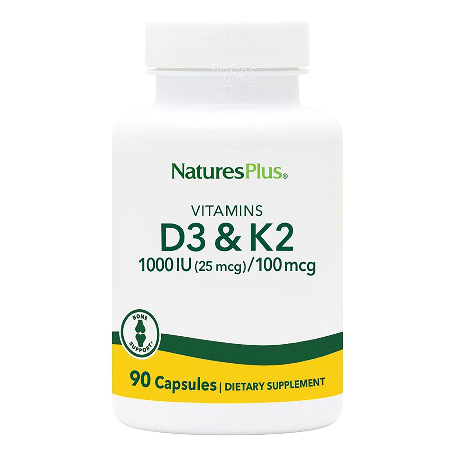NaturePlus Vitamin D3 + Vitamin K2 Capsule NTUC FairPrice
