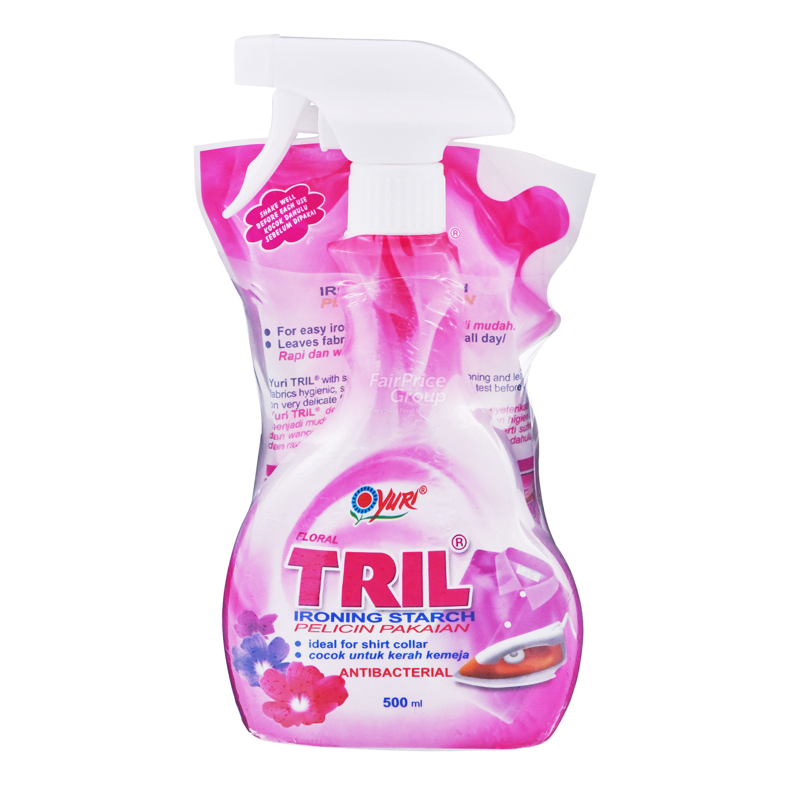 Yuri Tril Antibacterial Ironing Spray + Refill - Floral | NTUC FairPrice