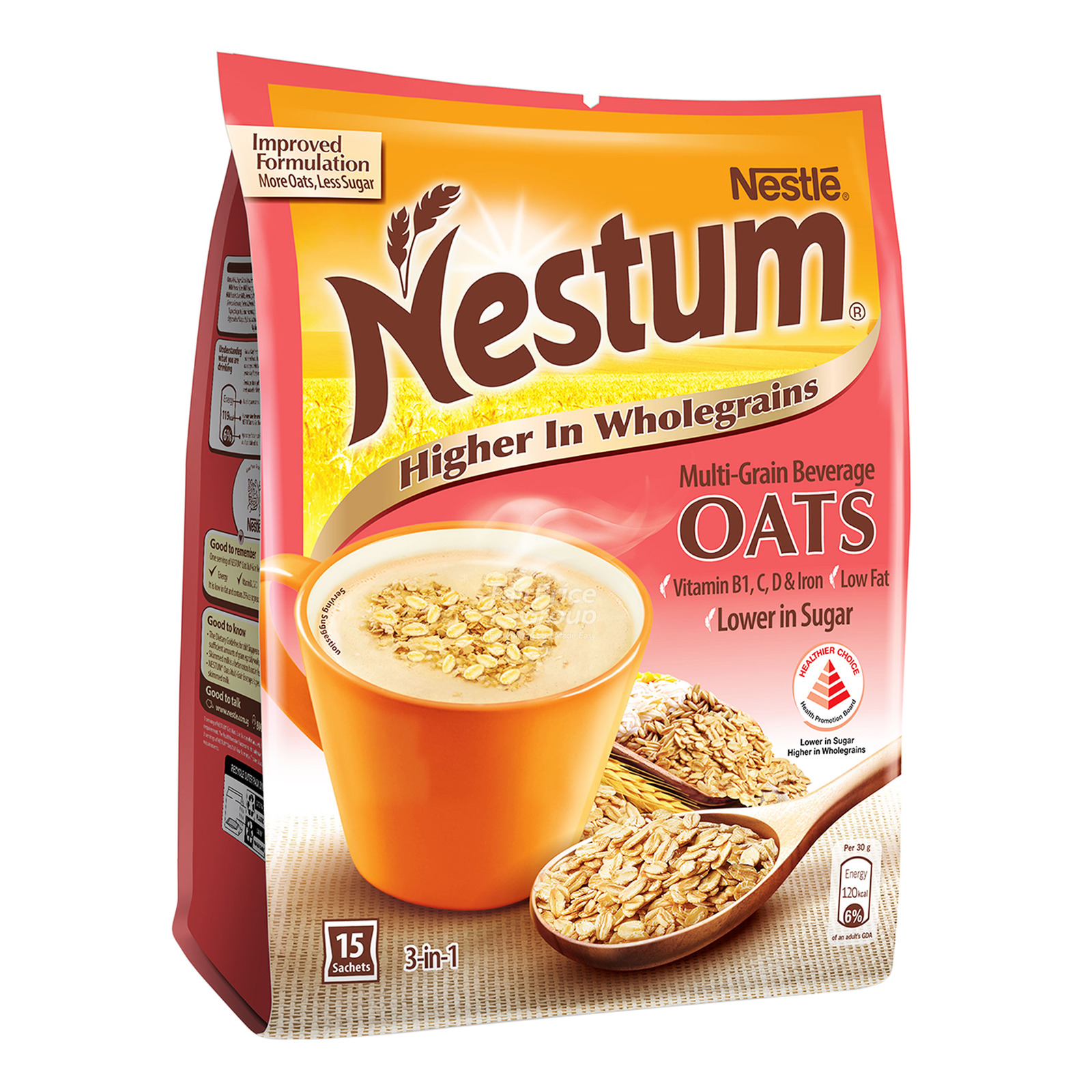 Nestle Nestum 3 in 1 Instant Cereal Milk Drink Oats NTUC FairPrice
