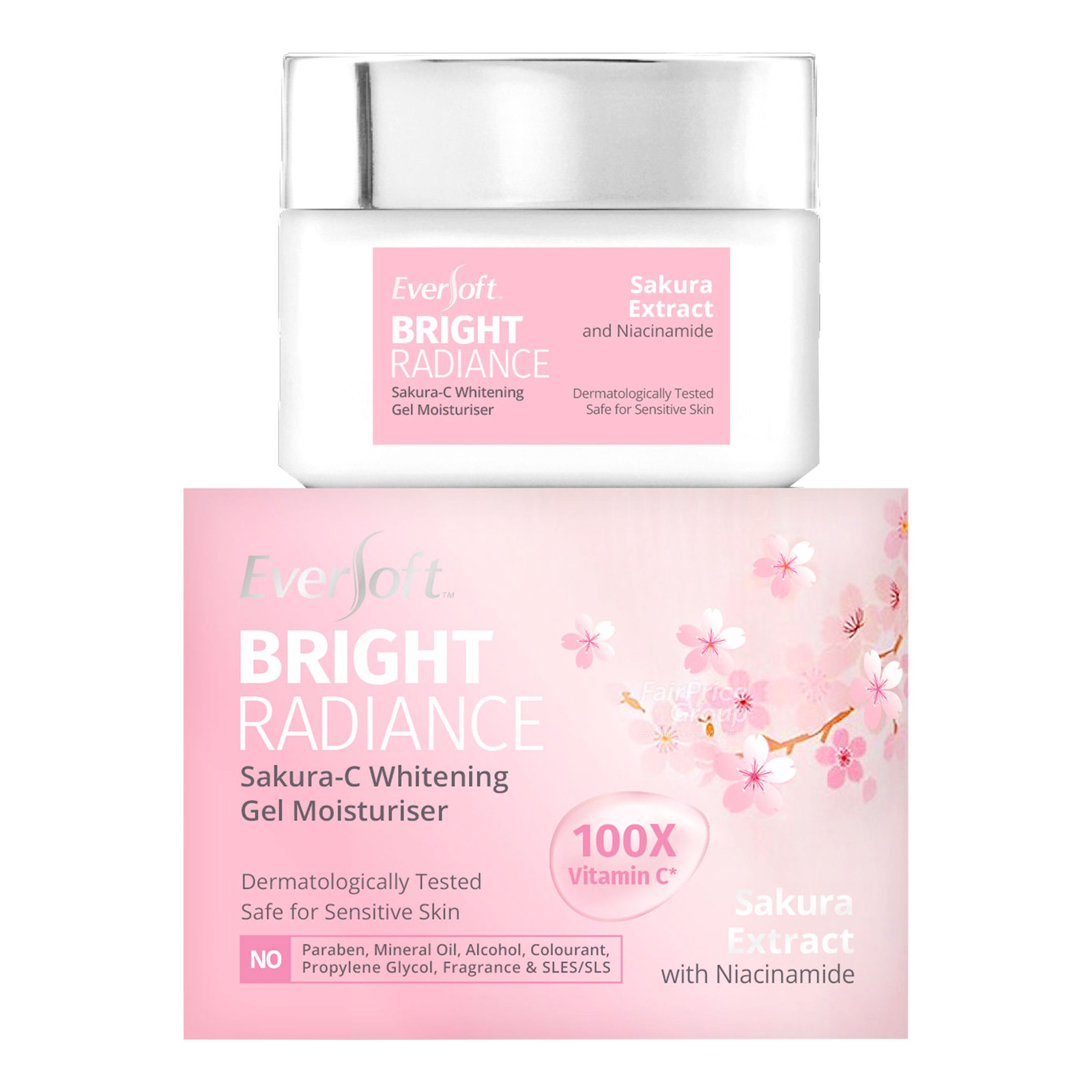 Eversoft Bright Radiance Sakura-C Whitening Gel Moisturiser