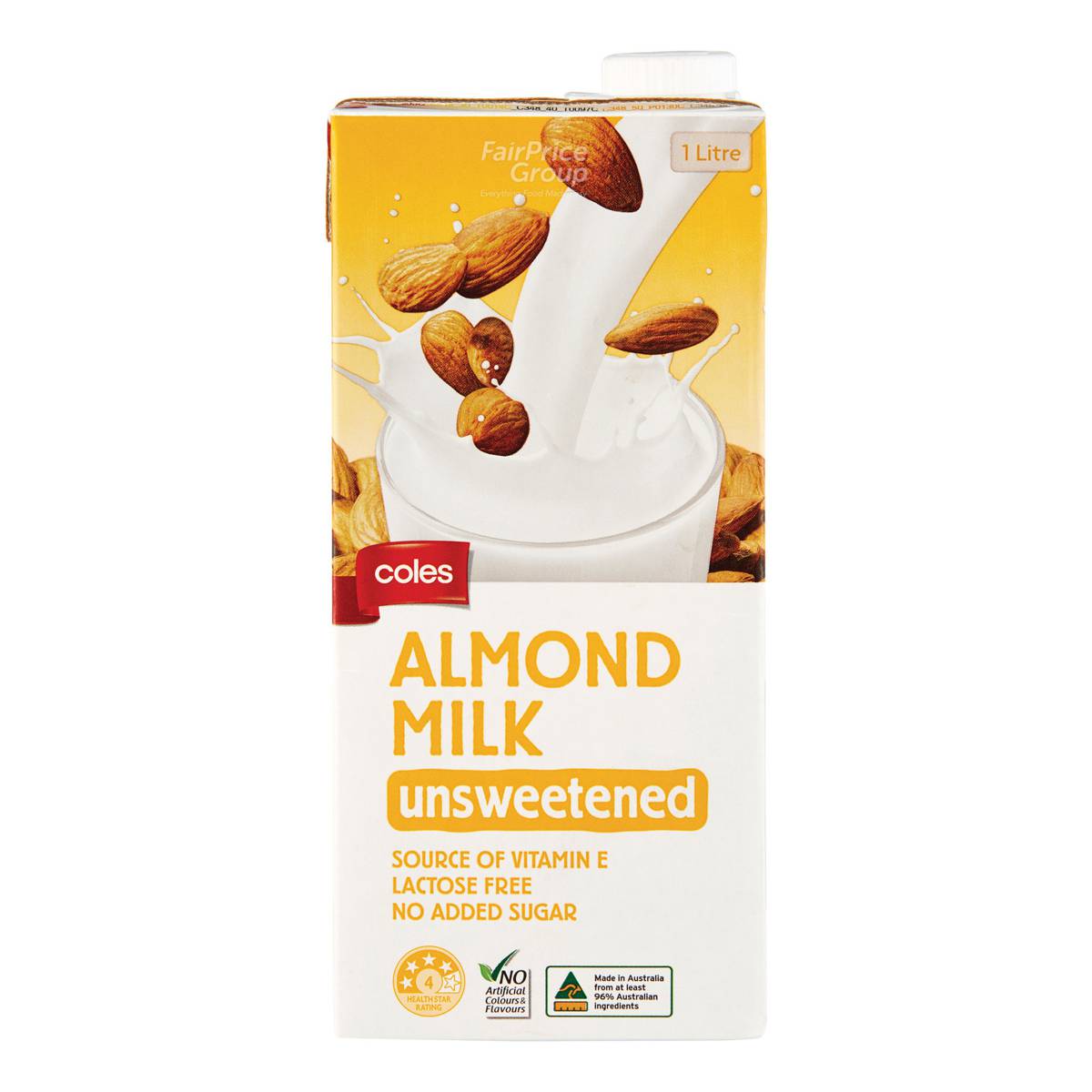 Coles Barista Almond Milk Unsweetened NTUC FairPrice