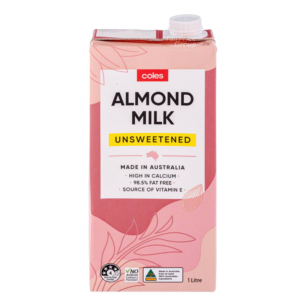 Coles Barista Almond Milk Unsweetened NTUC FairPrice