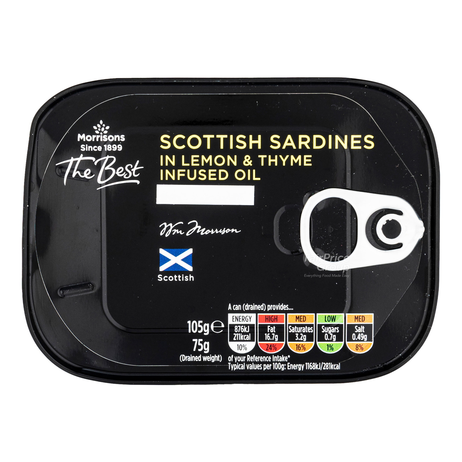 Morrisons Scottish Sardines in Lemon in Thyme Infused Oil NTUC FairPrice