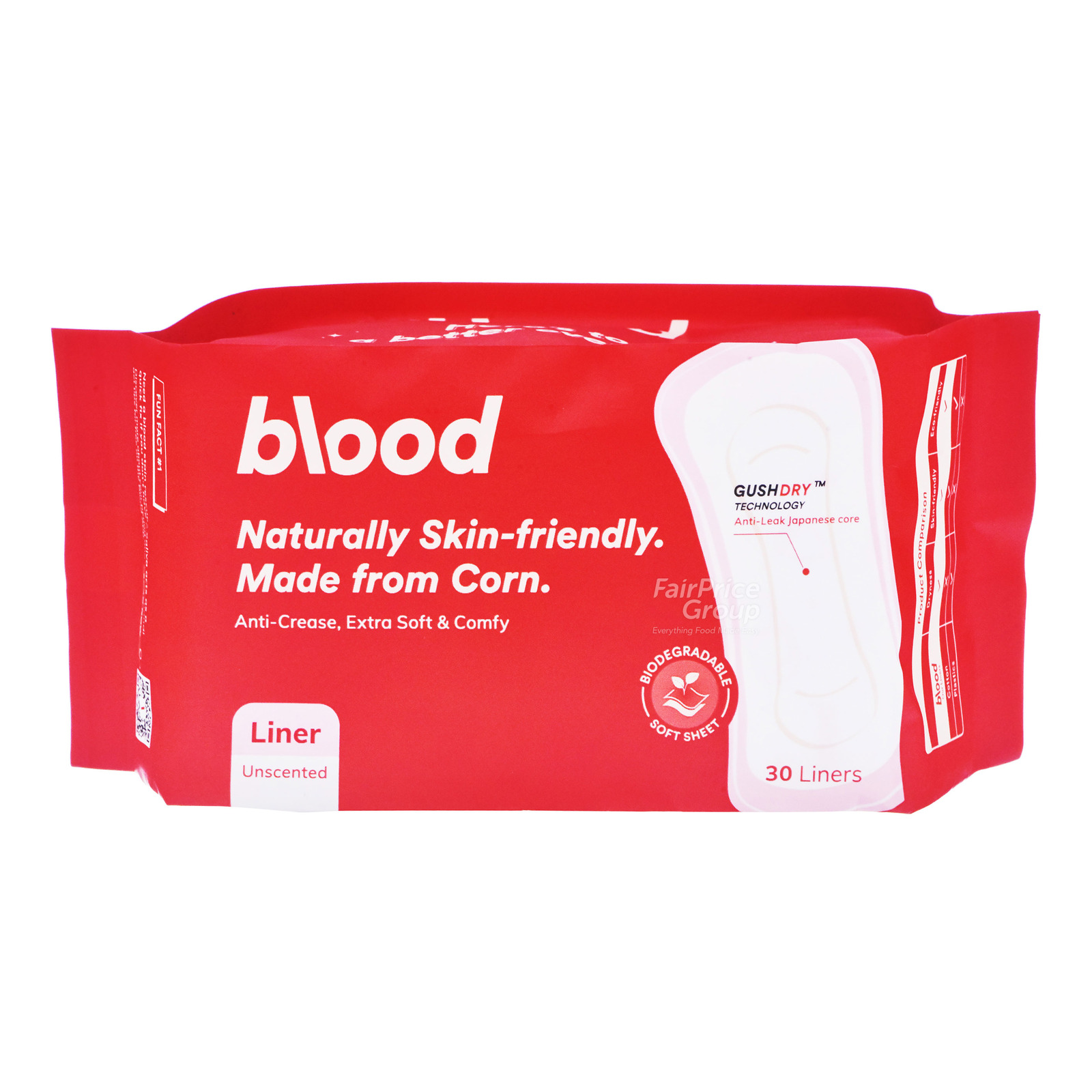 Blood Corn Panty Liners Unscented NTUC FairPrice