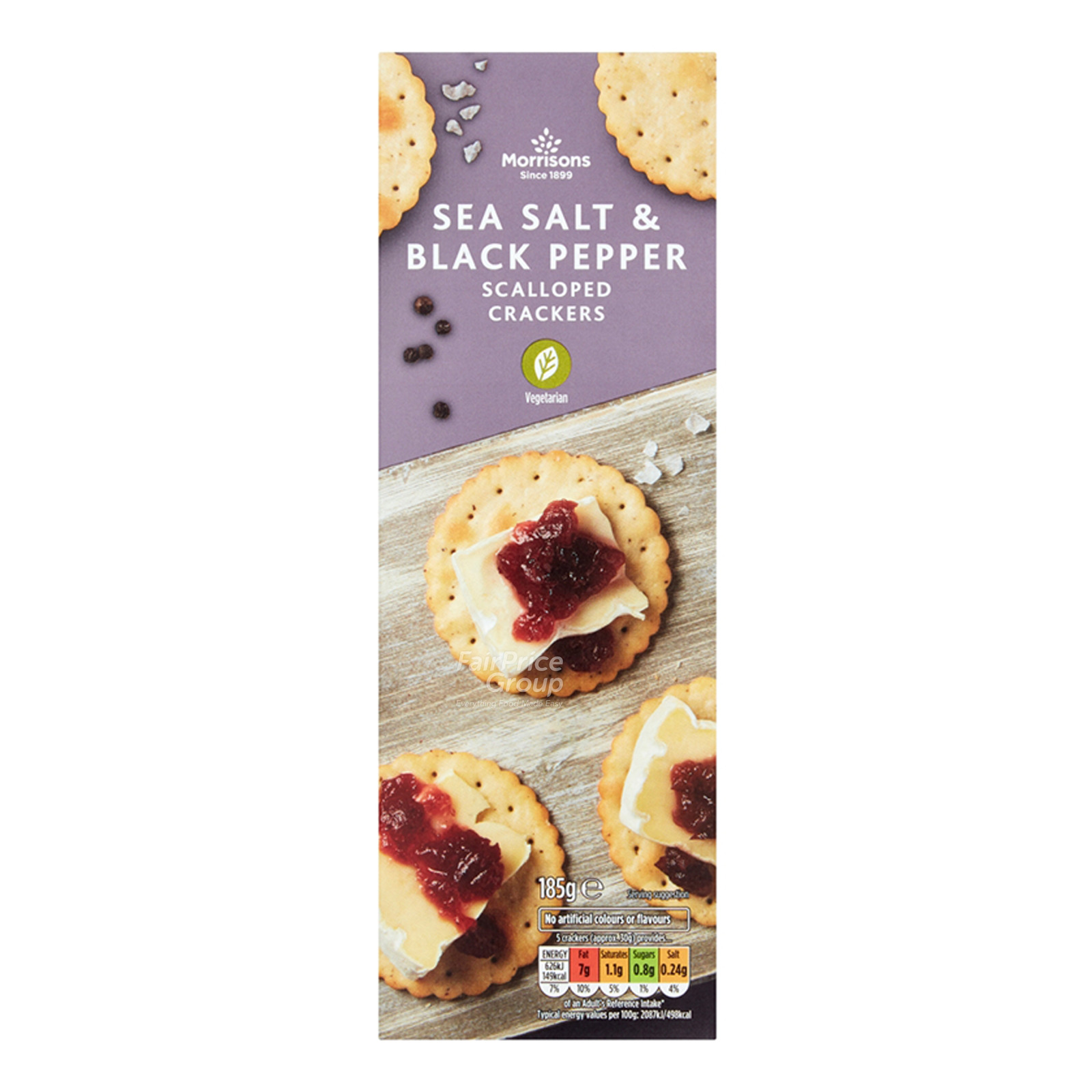 Morrisons Scalloped Crackers Sea Salt & Black Pepper NTUC FairPrice