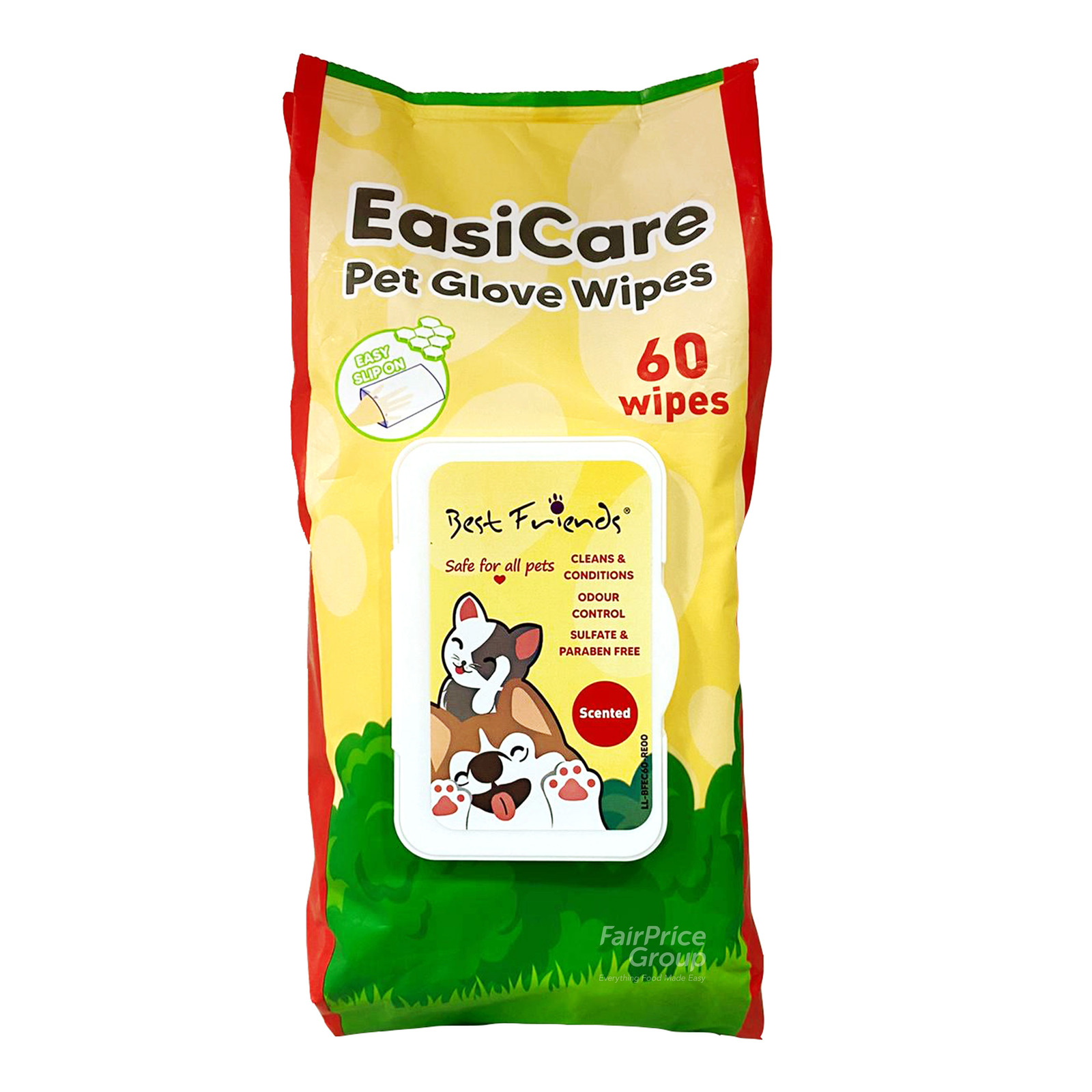 Best Friends Easicare Pet Glove Wipes NTUC FairPrice