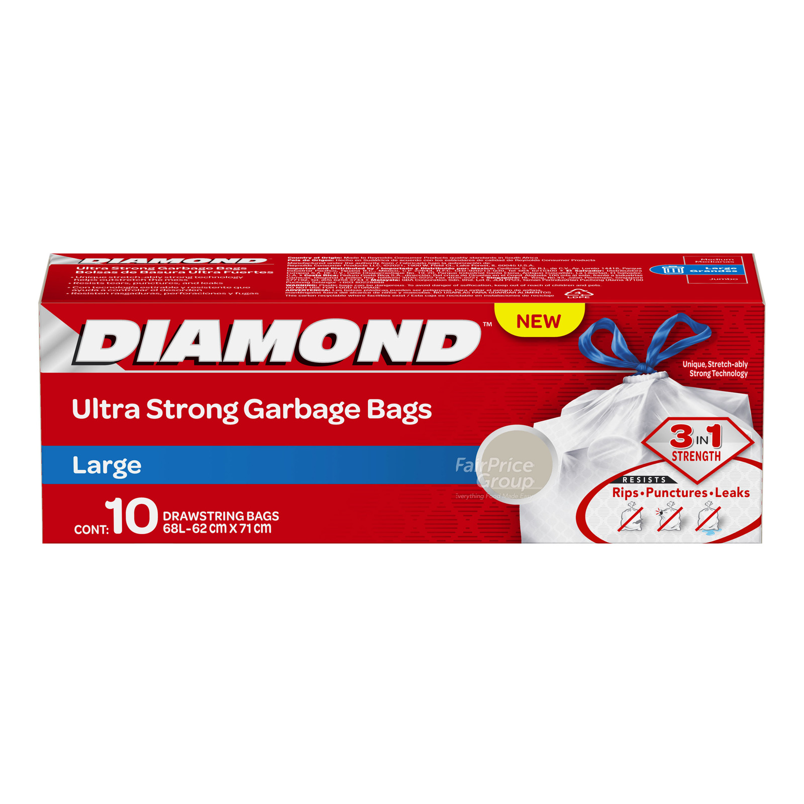 Diamond Ultra Strong Garbage Bags - Large