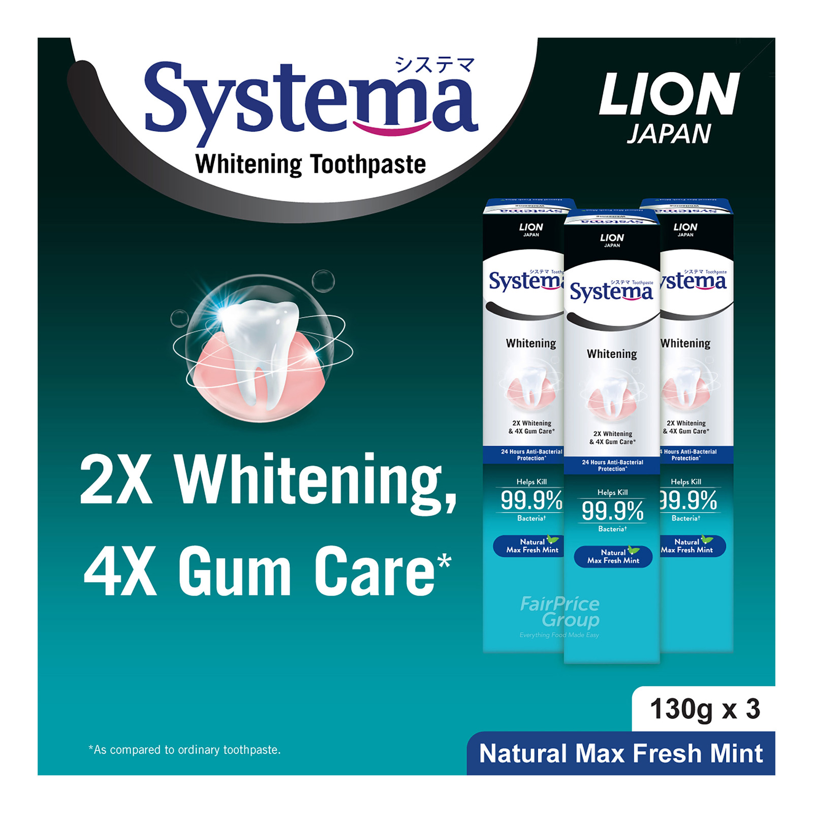 Systema Whitening Toothpaste - Natural Max Fresh Mint | NTUC FairPrice