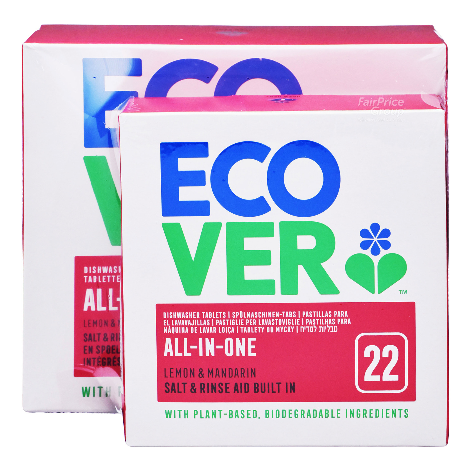 Ecover All-in-1 Dishwasher Tablets - Lemon & Mandarin