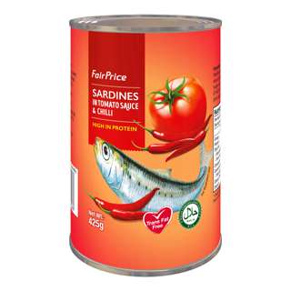 Fairprice Sardine In Tomato Sauce and Chilli Fairprice Sardine In Tomato Sauce and Chilli