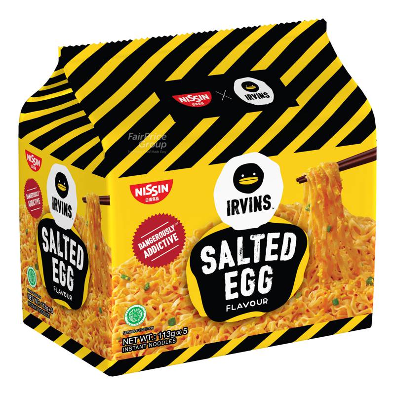 Nissin Irvins Packet Noodles Salted Egg NTUC FairPrice