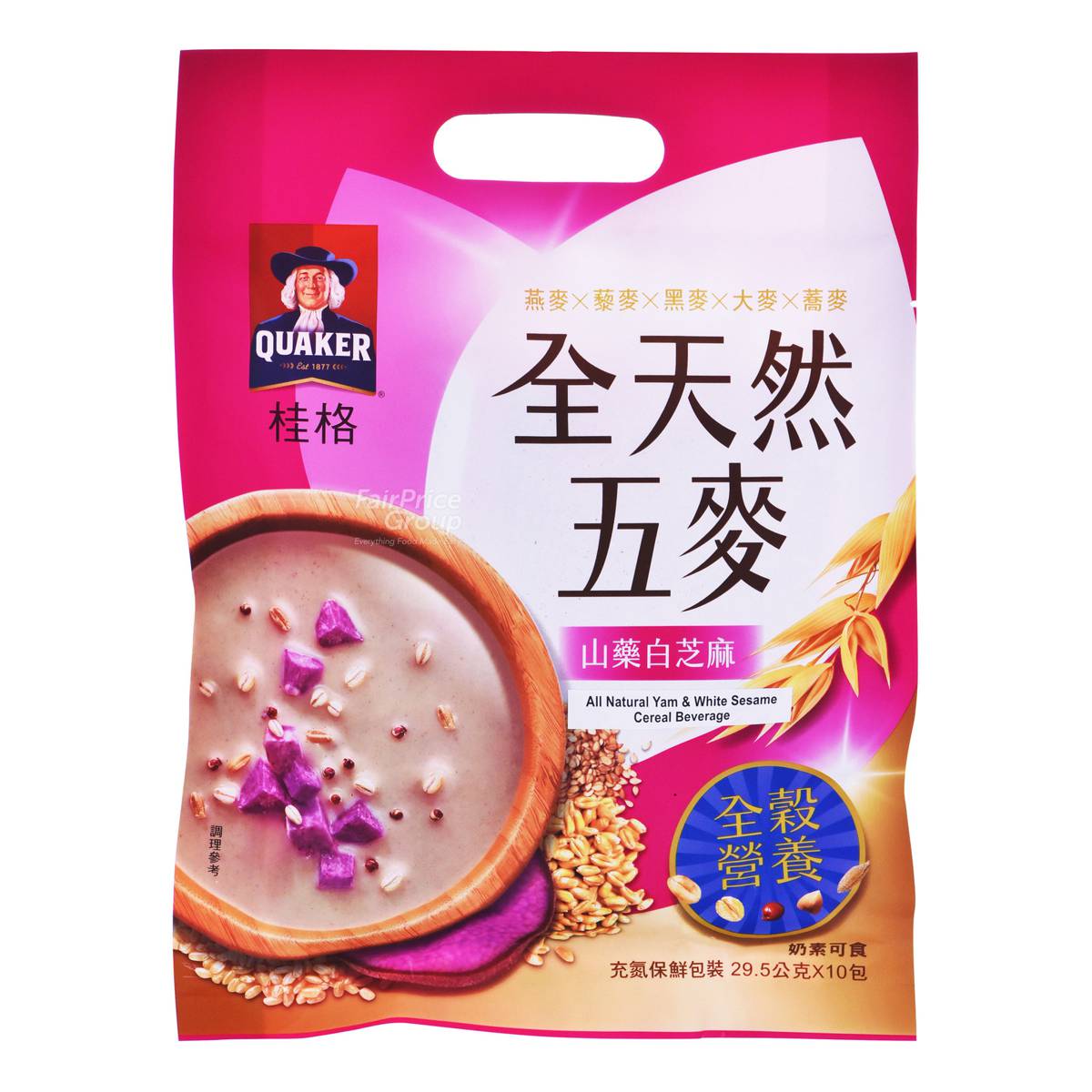 Quaker Instant Cereal Beverage Natural Yam & White Sesame 295g NTUC