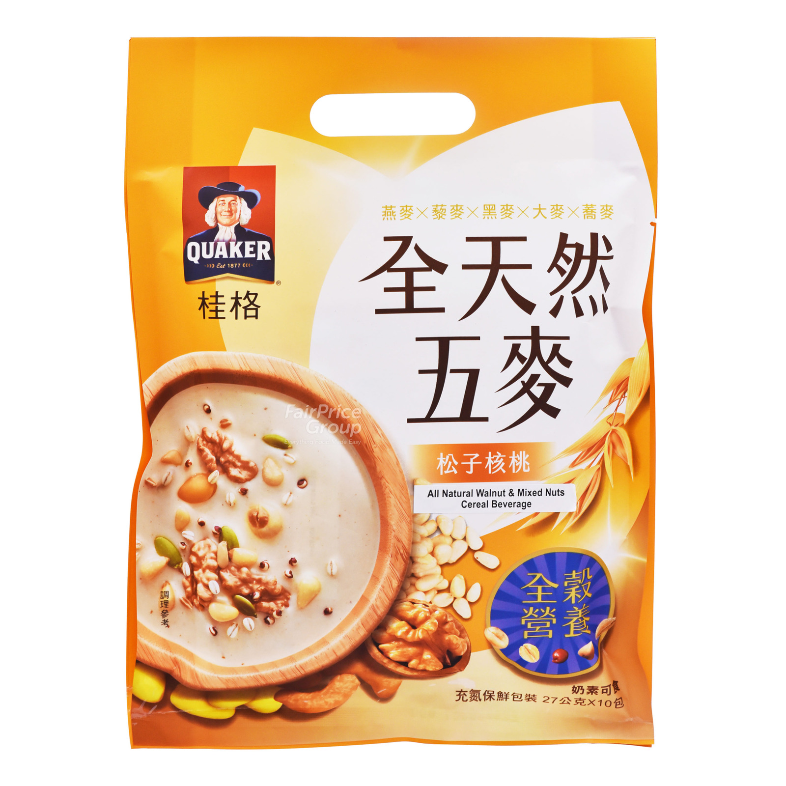 Quaker Cereal Beverage All Natural Walnut & Mixed Nuts 270g NTUC