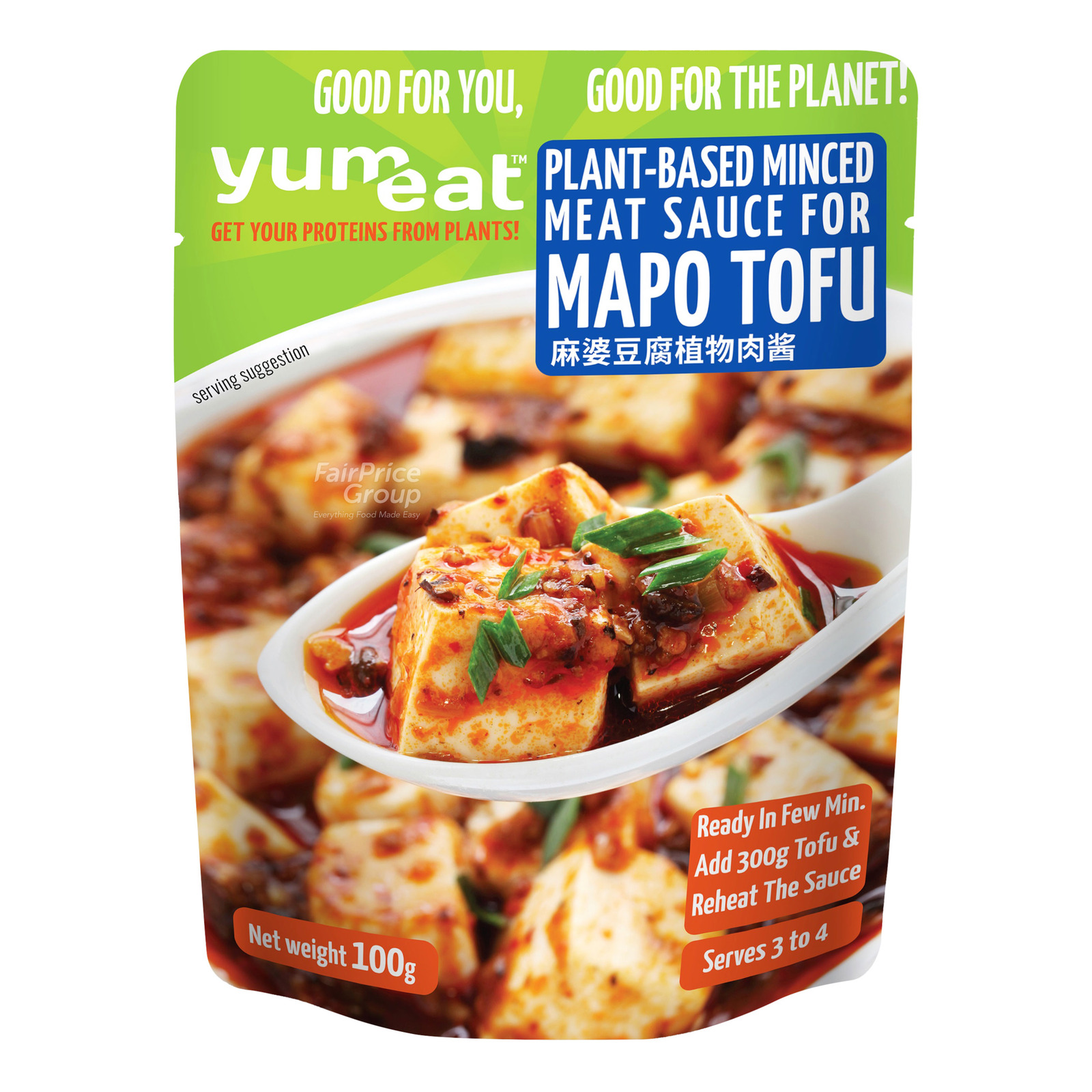 Yumeat Plantbased Readytoeat Meat Sauce for Mapo Tofu NTUC FairPrice