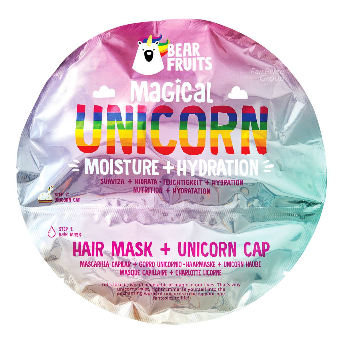 Bear Fruits Magical Unicorn Hair Mask + Unicorn Cap NTUC FairPrice