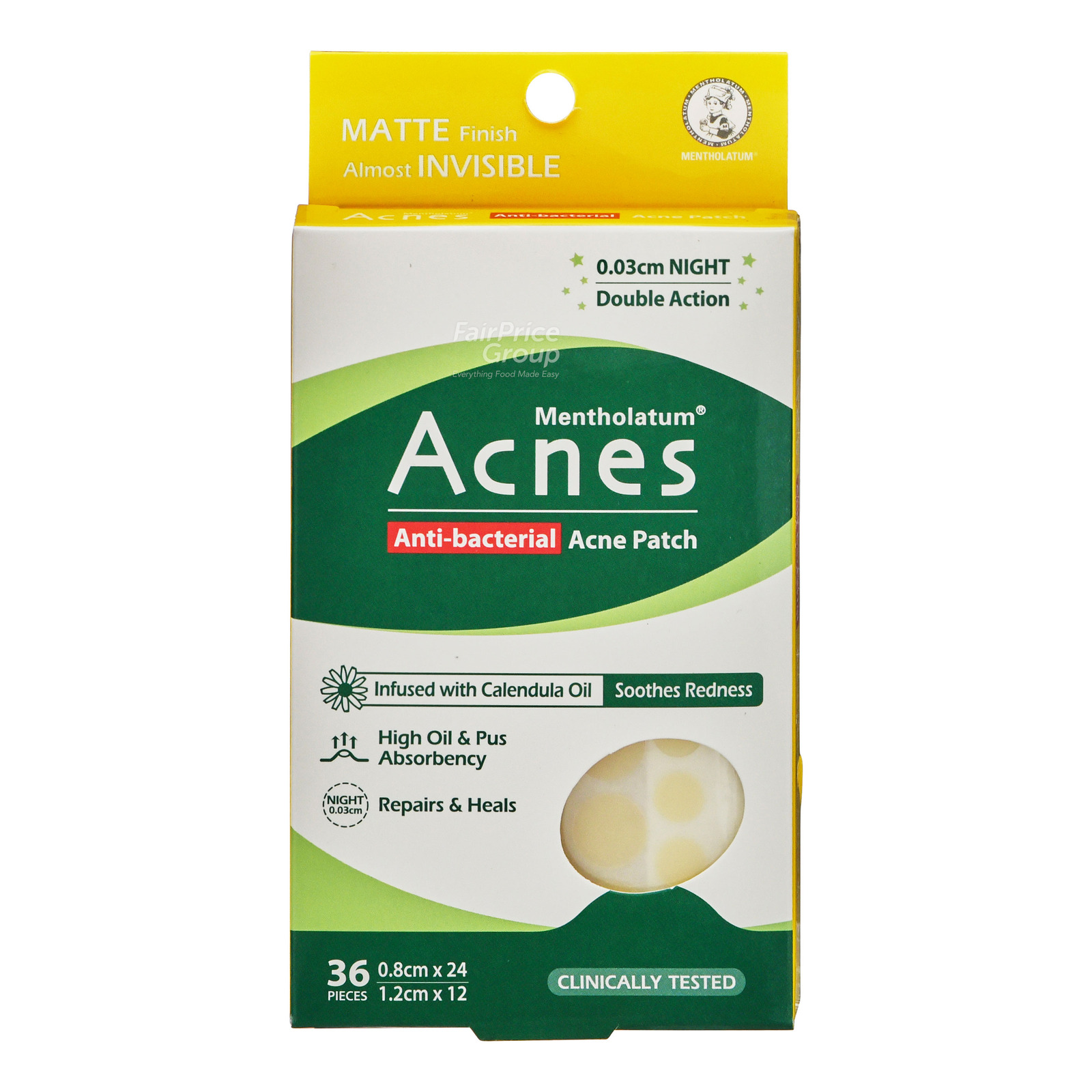 Acnes Anti-bacterial Acne Patch With Calendula - Night | NTUC FairPrice