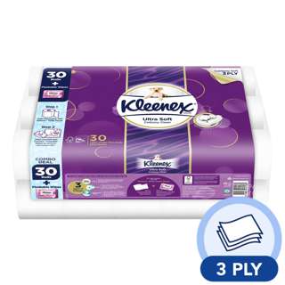 Kleenex Toilet Tissue Roll - Ultra Soft Cottony Clean