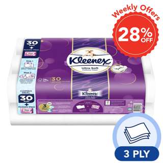 Kleenex Toilet Tissue Roll - Ultra Soft Cottony Clean