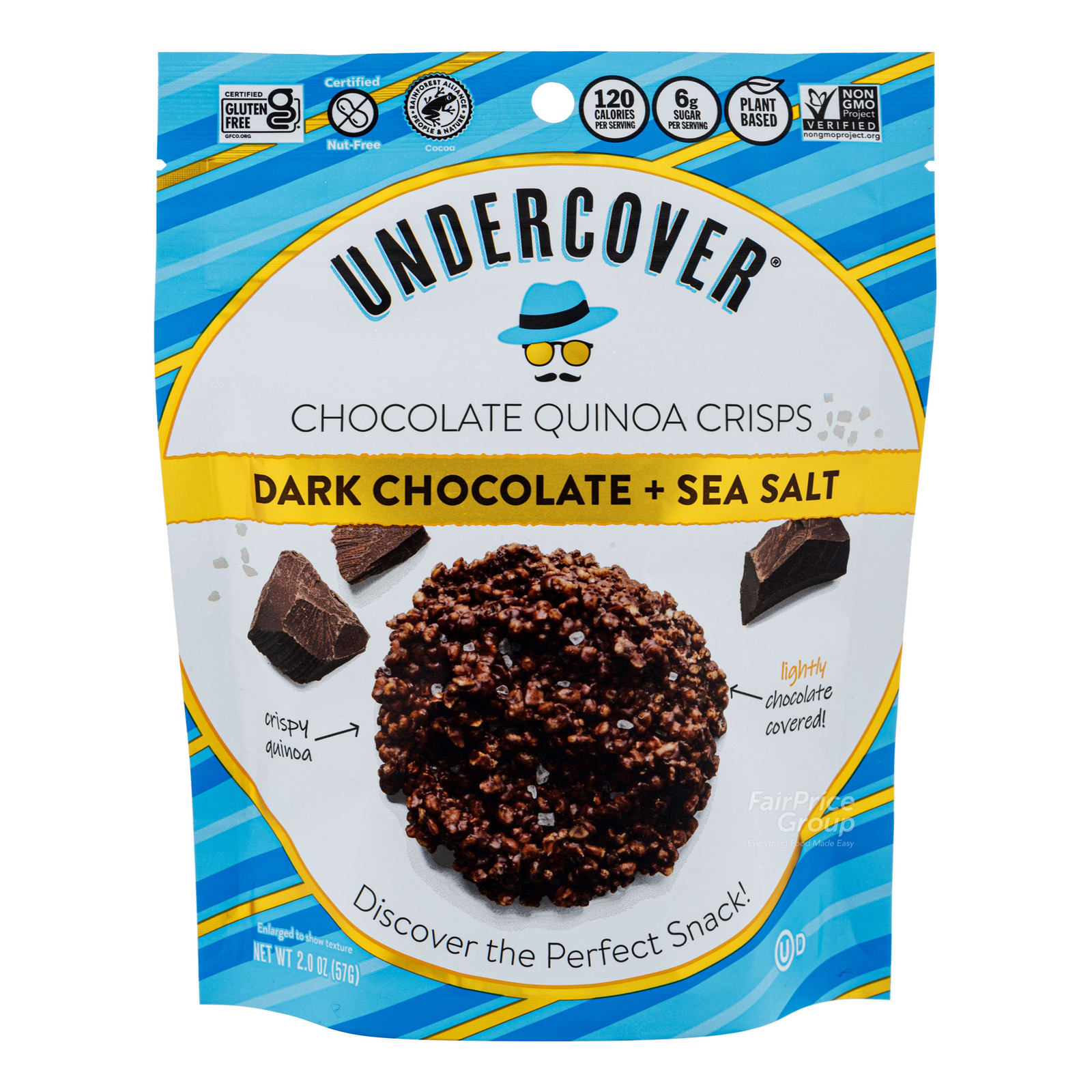 Undercover Crispy Quinoa Dark Chocolate + Sea Salt NTUC FairPrice