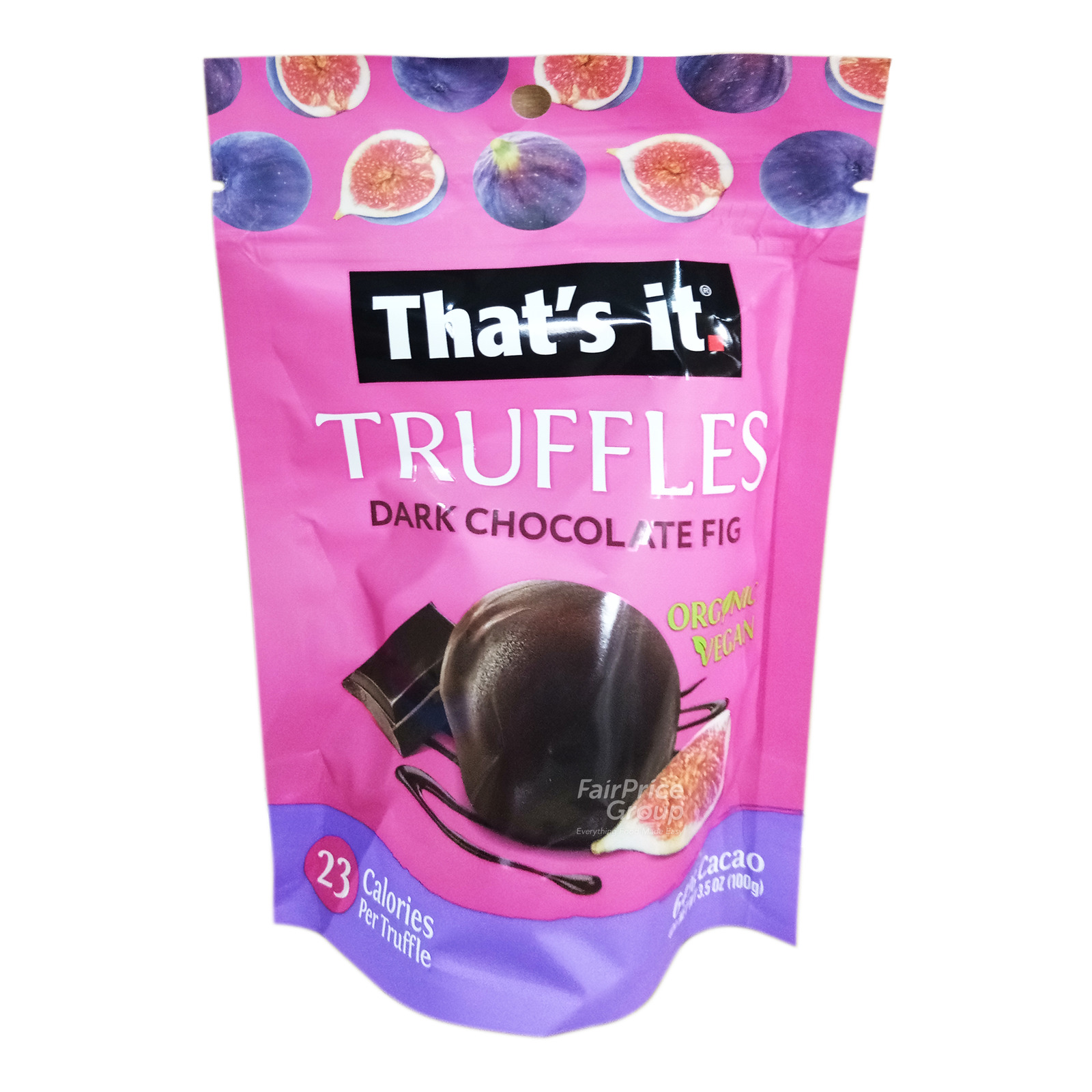 That's it Organic Dark Chocolate Truffles Fig NTUC FairPrice