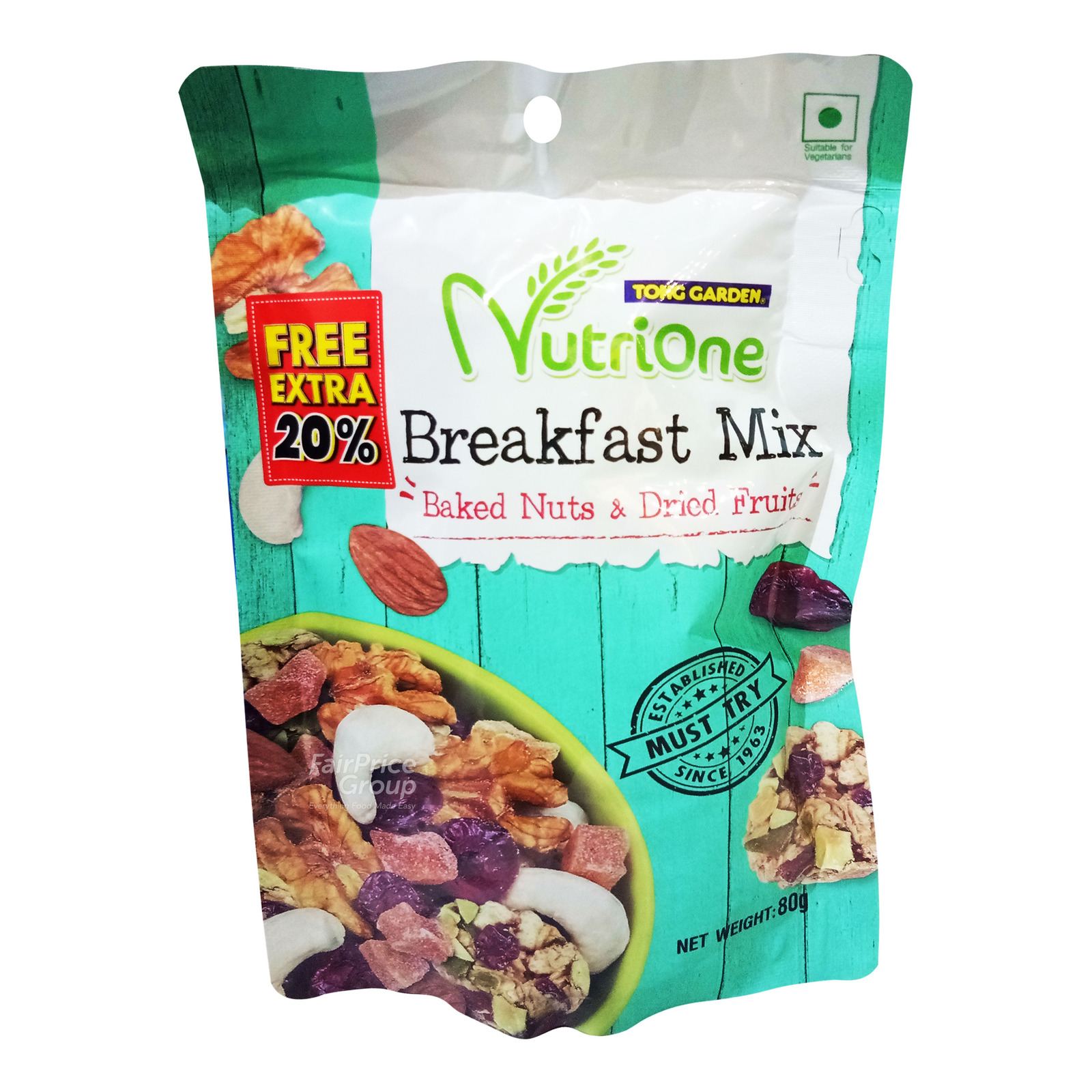 Nutrione Breakfast Mix Baked Nuts & Dried Fruits NTUC FairPrice