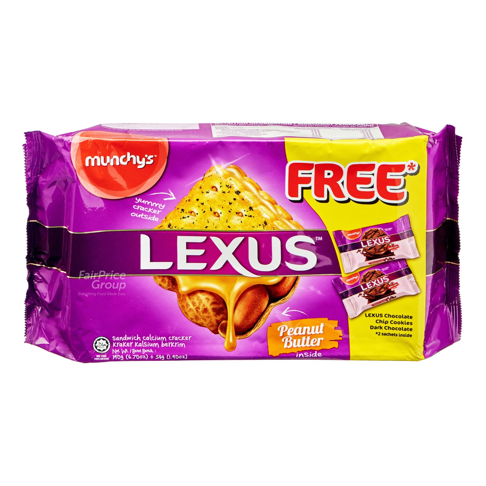 Munchy's Lexus Sandwich Calcium Crackers Peanut Butter NTUC FairPrice