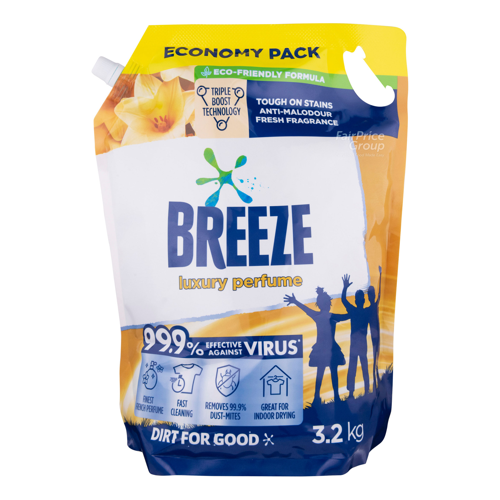 Breeze Liquid Detergent Refill Luxury Perfume NTUC FairPrice