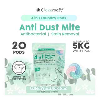 Cloversoft 4 in 1 Deluxe Plus+ Laundry Capsules - Eucalyptus