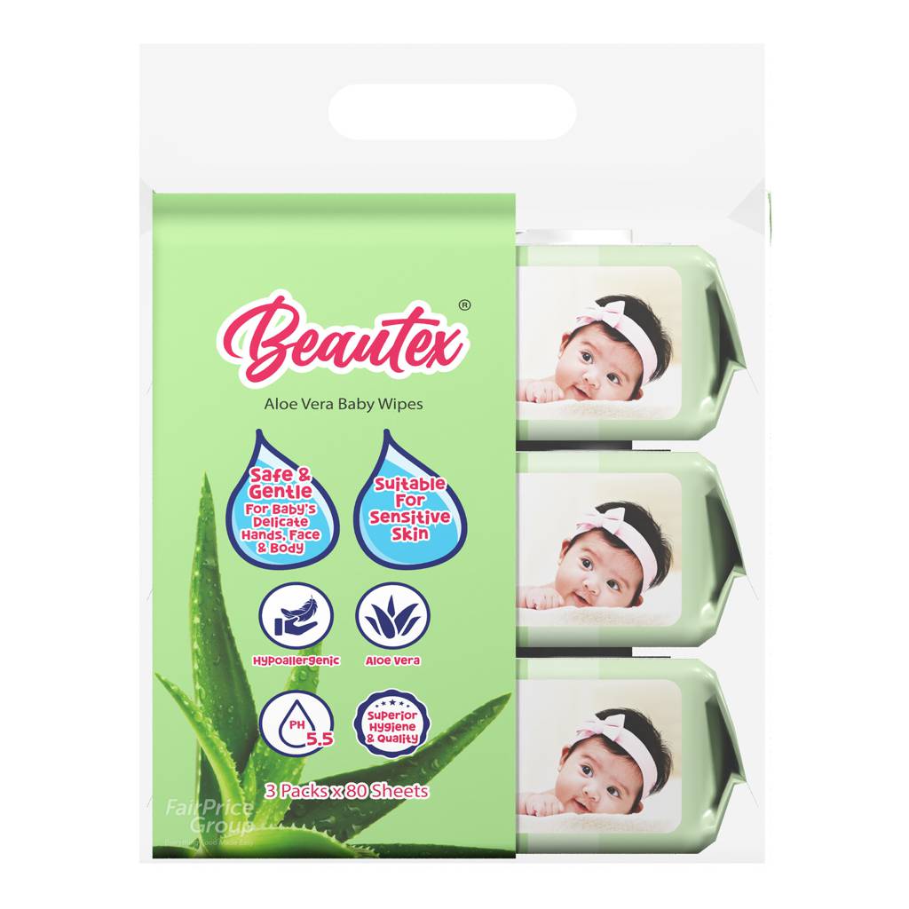 Beautiex Baby Wipes Aloe Vera NTUC FairPrice