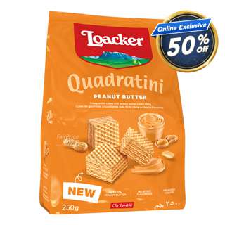 Loacker Quadratini Crispy Wafers - Peanut Butter