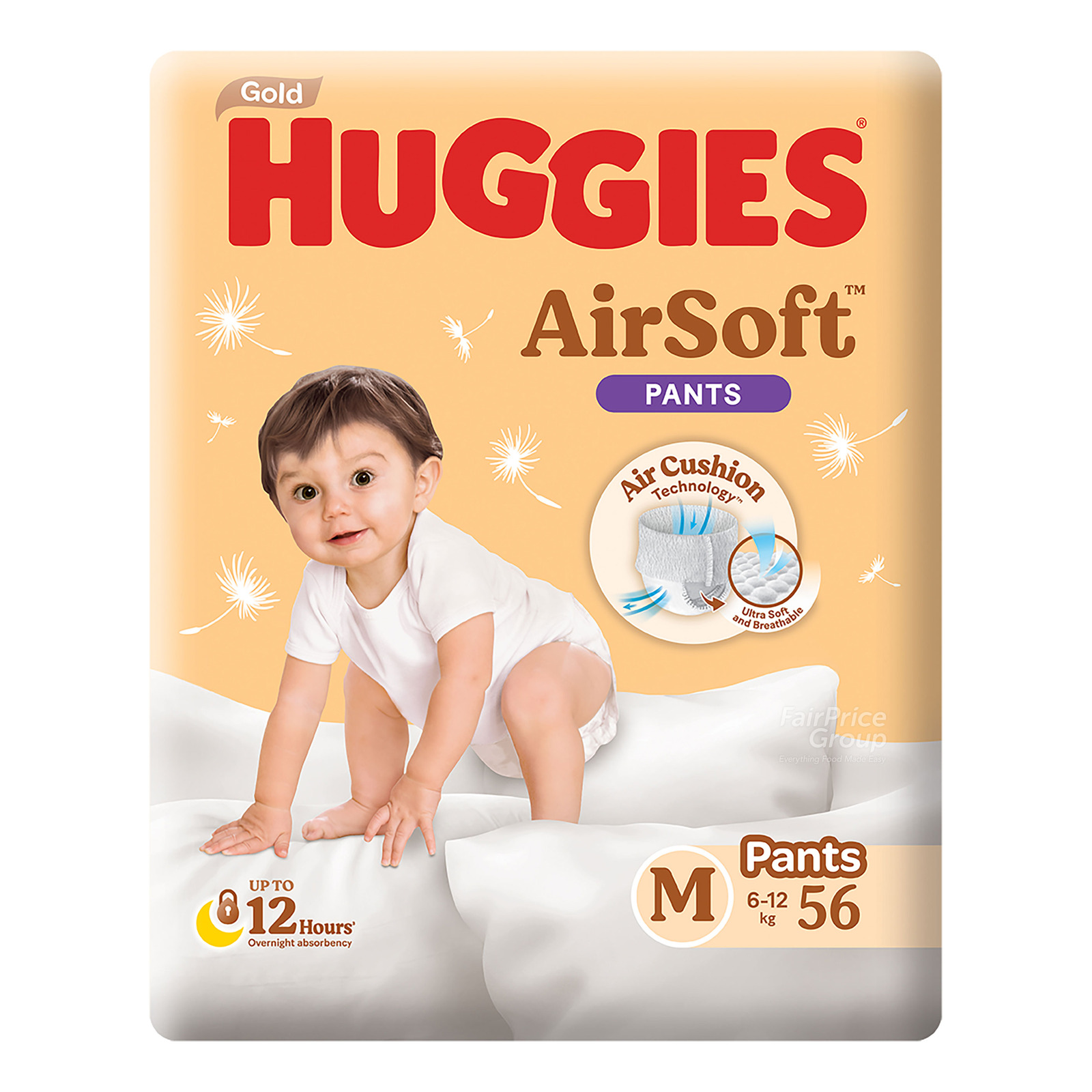 Huggies Airsoft Pants Diaper M (612kg) NTUC FairPrice
