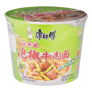 Kangshifu Instant Bowl Noodles - Pickled Pepper Beef