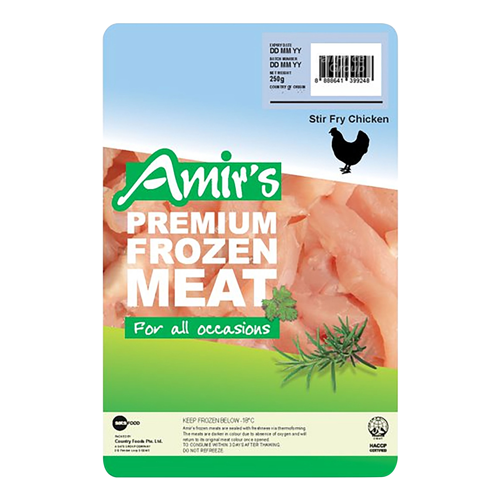 Amir's Premium Frozen Meat Stir Fry Chicken NTUC FairPrice