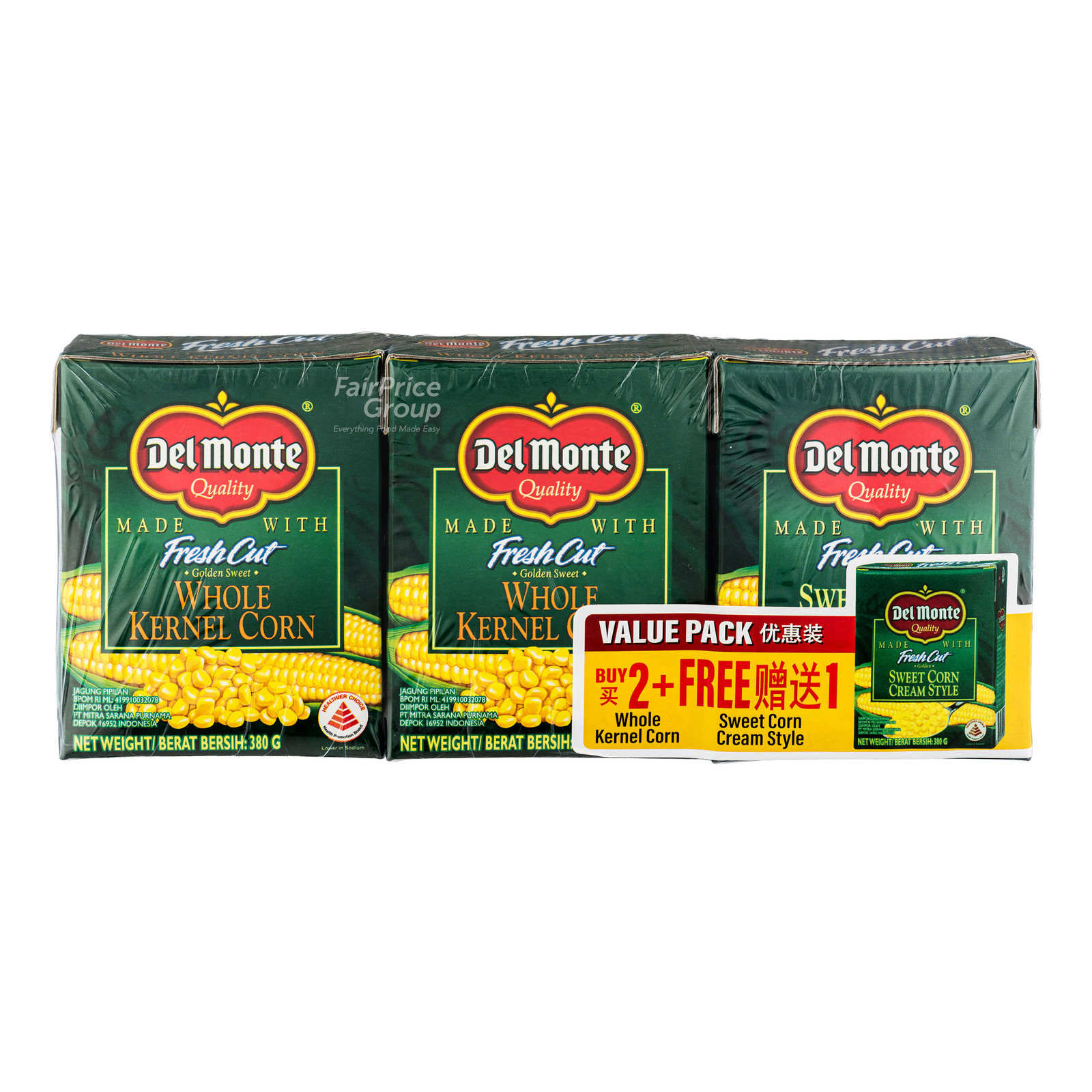Del Monte Whole Kernel Corn Pack NTUC FairPrice
