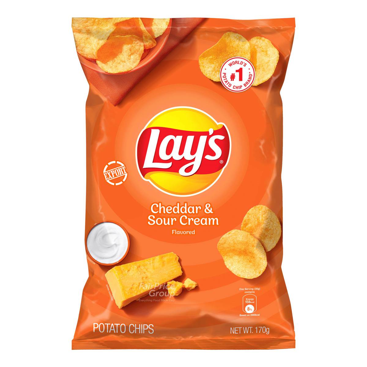 Lay's Potato Chips Cheddar & Sour Cream NTUC FairPrice