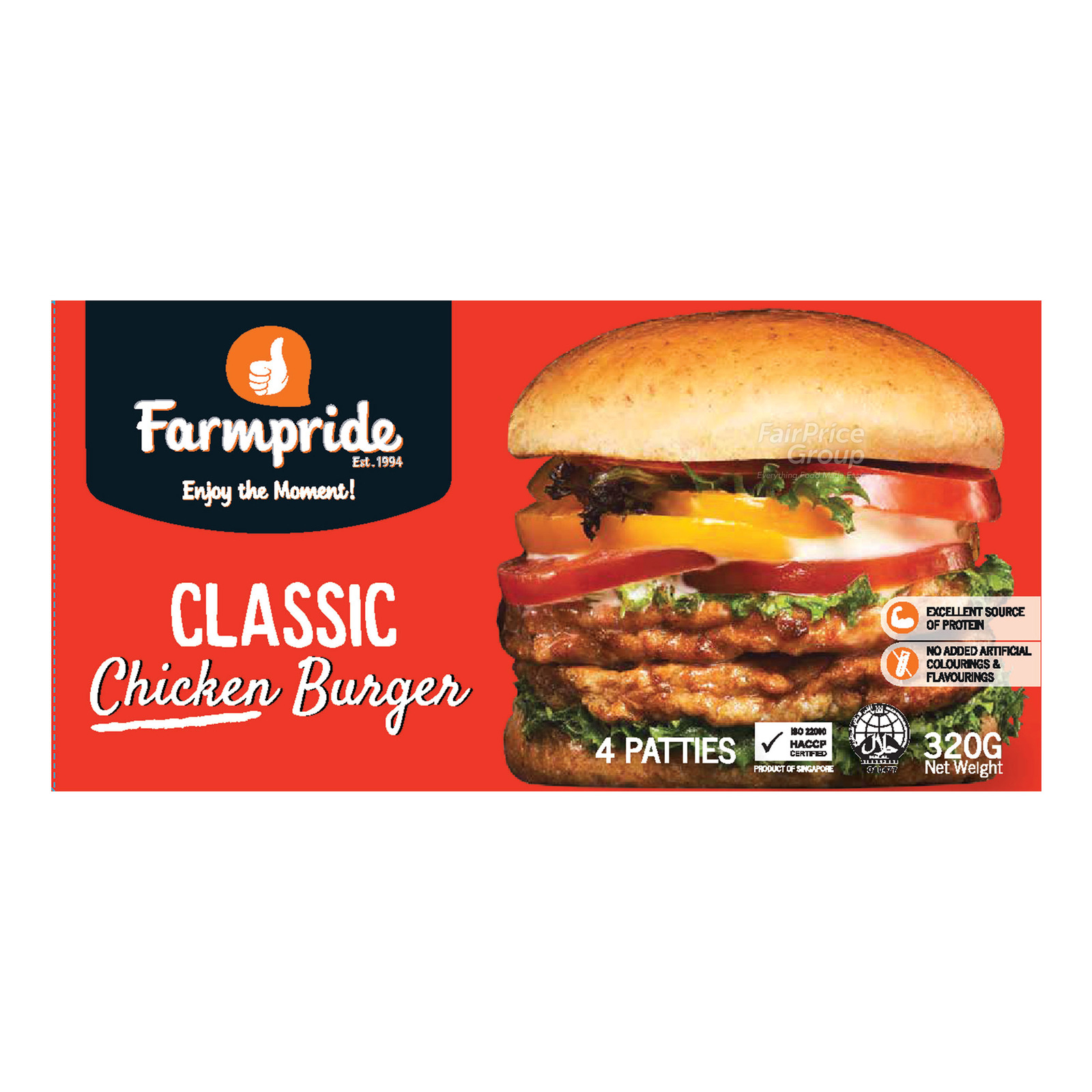 Farmpride Classic Burger Patties Chicken NTUC FairPrice
