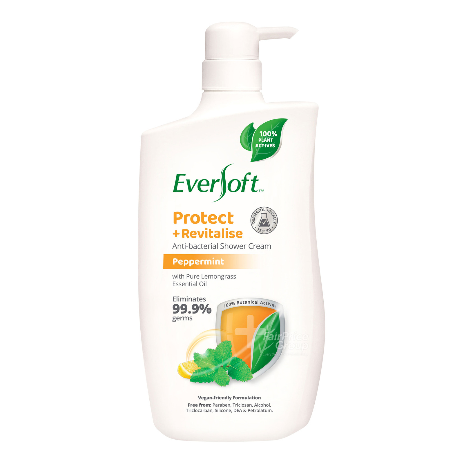 Eversoft AntiBacterial Shower Cream Peppermint NTUC FairPrice