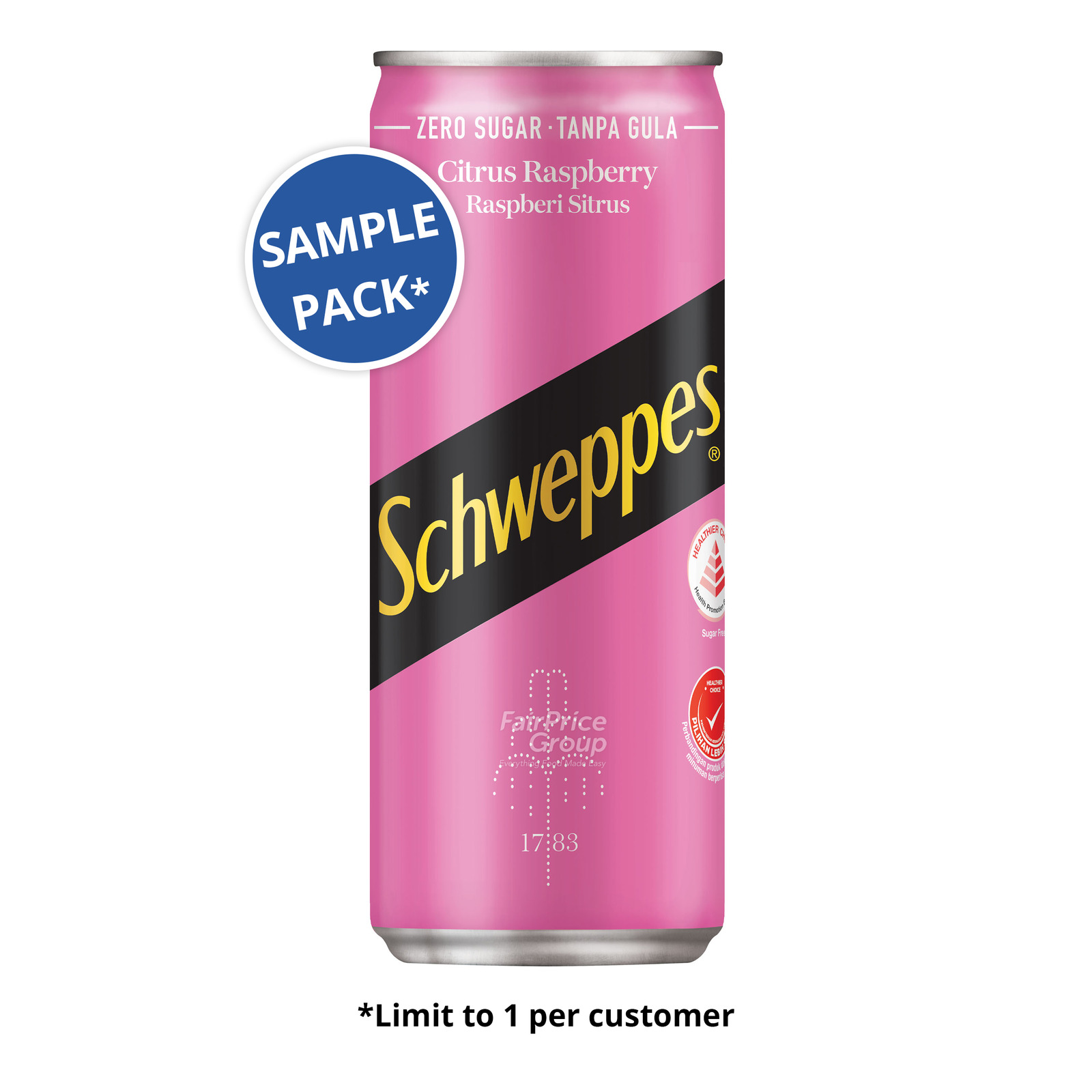(Sample) Schweppes Zero Carbonated Can Drink - Citrus Raspberry | NTUC ...
