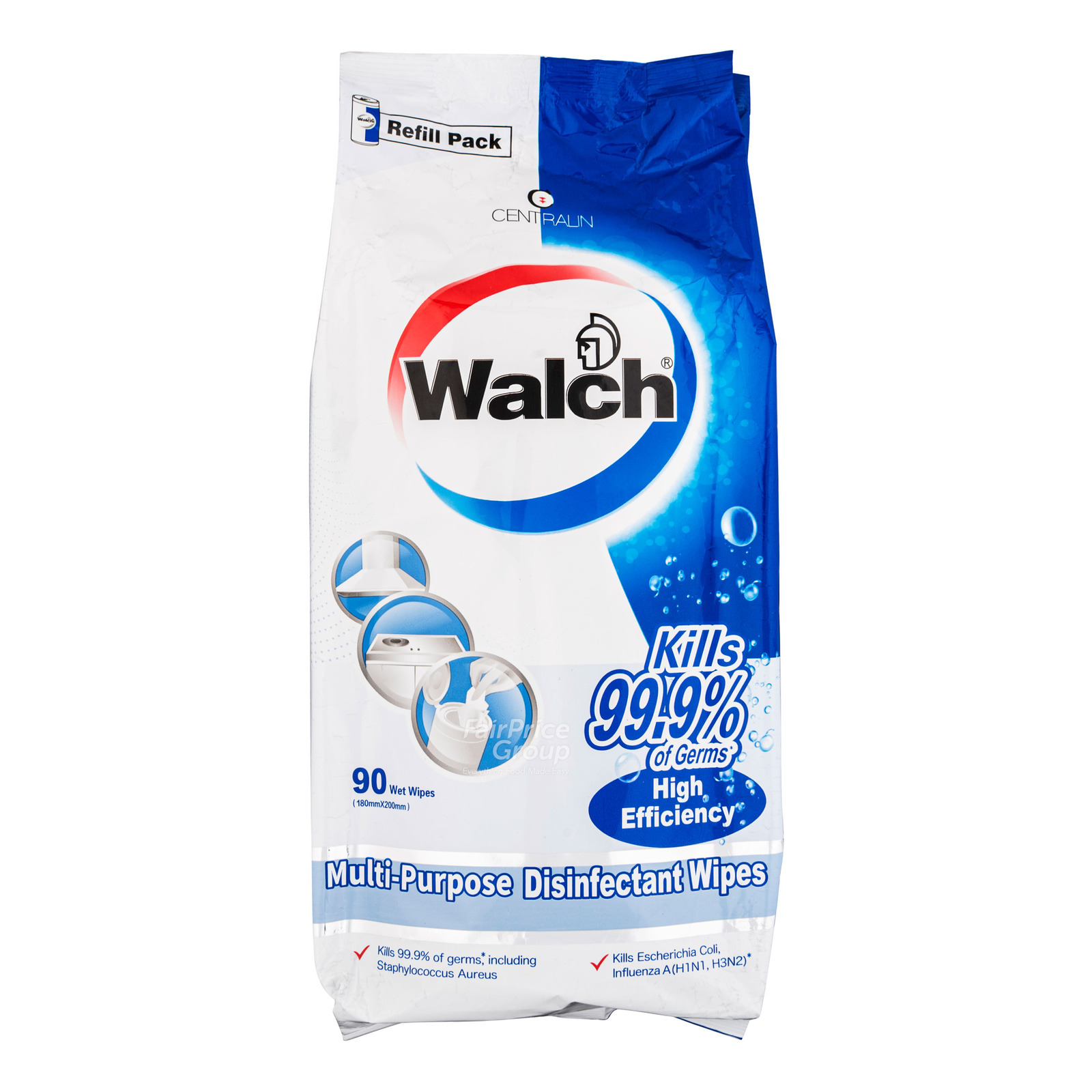 Walch Multi-Purpose Disinfectant Wipes Refill Pack High