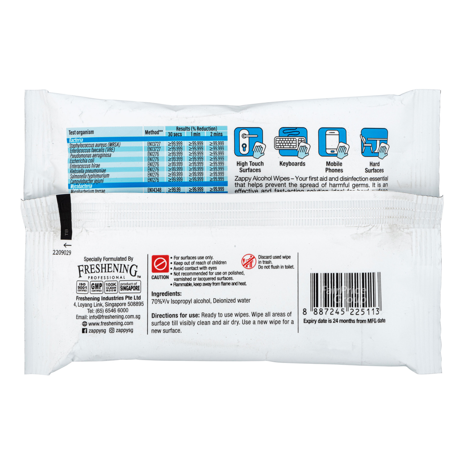 Zappy Alcohol Wipes | NTUC FairPrice