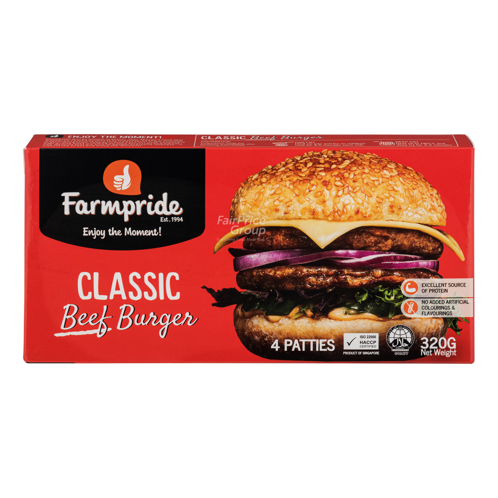 Farmpride Frozen Classic Beef Burger | NTUC FairPrice