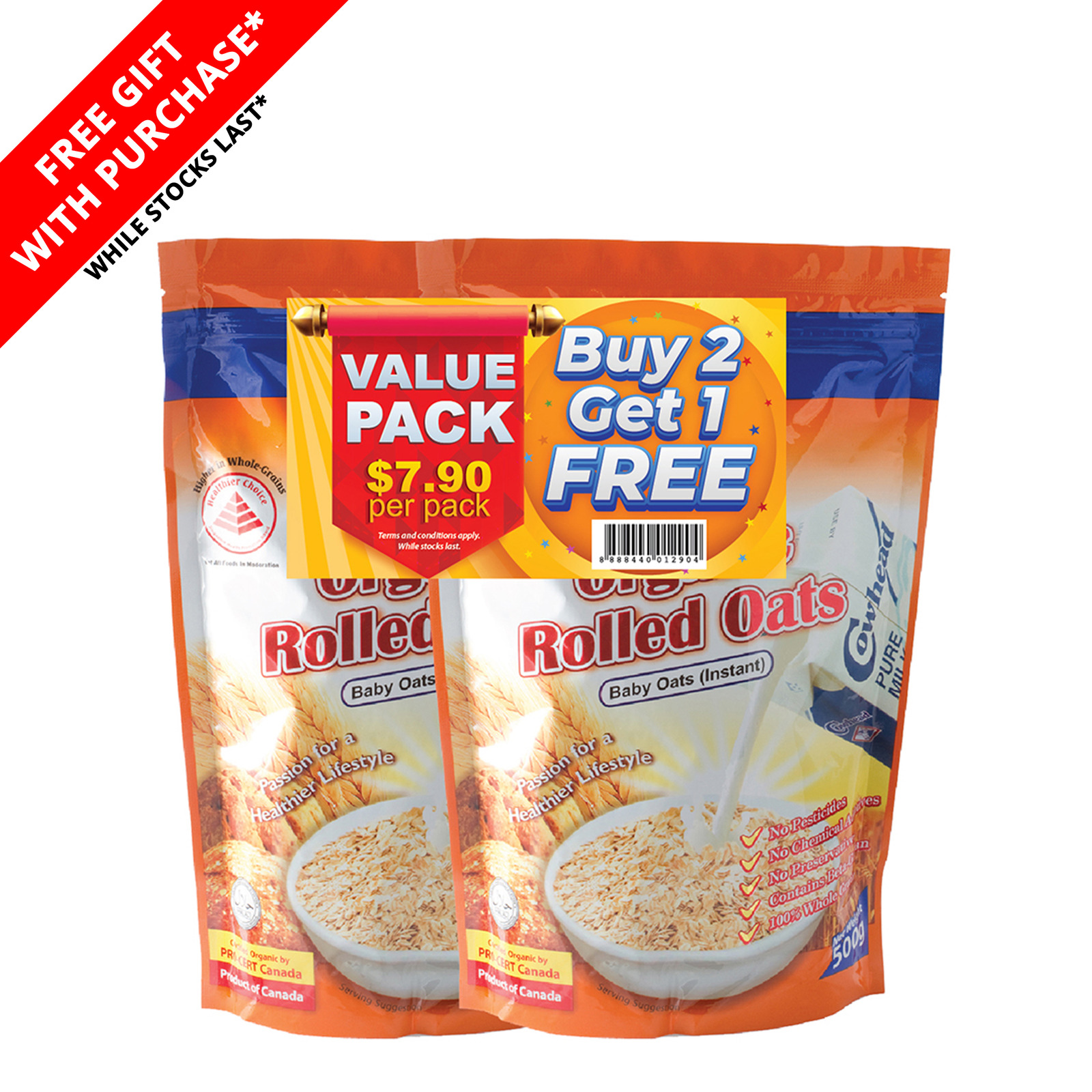 Cowhead Organic Instant Oats NTUC FairPrice