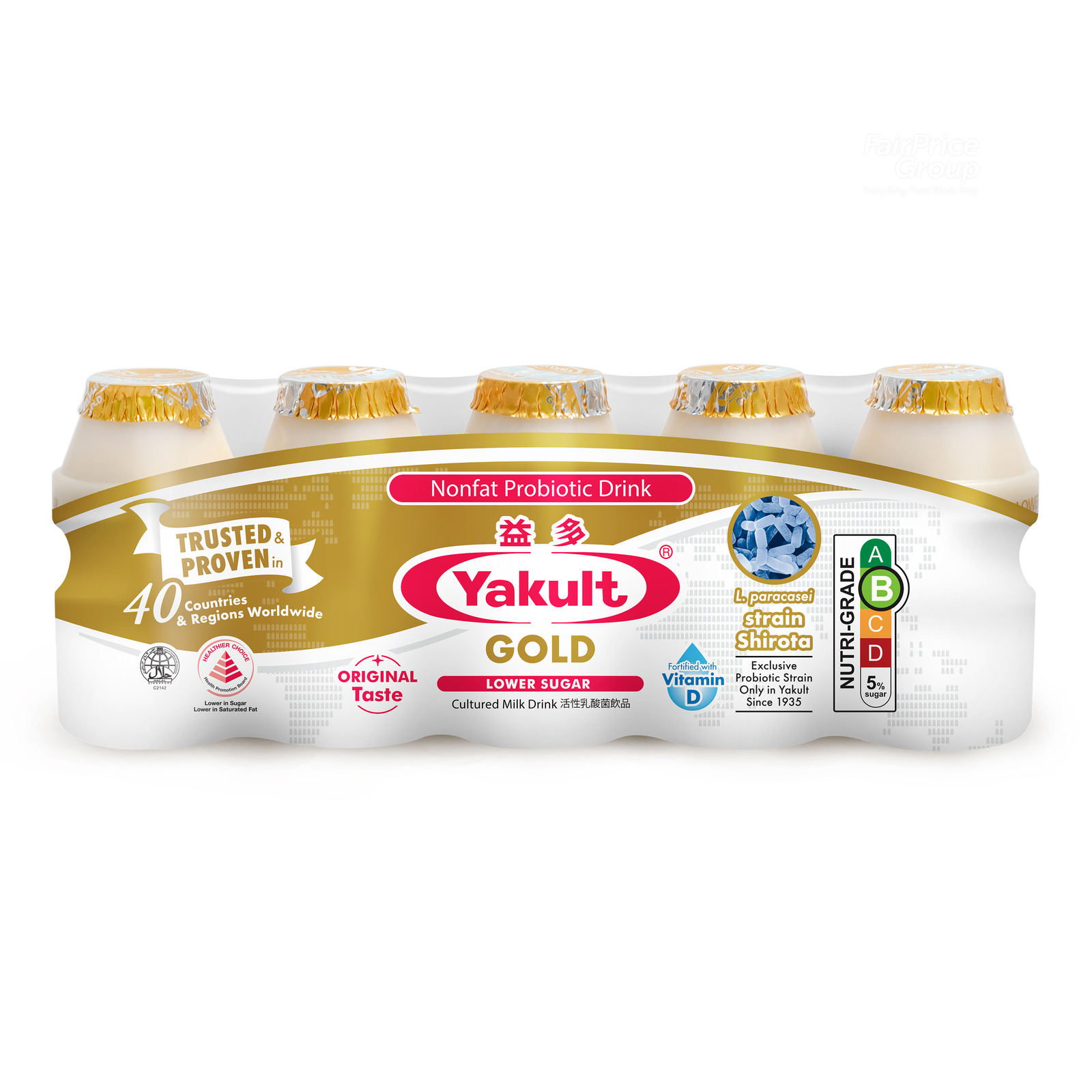 【匿名配送】Yakult LACTDEW 3本セット Yakult Cultured Milk Drink - Gold | NTUC FairPrice