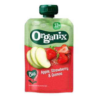 Organix Fruit Puree Pouch - Apple, Strawberry & Quinoa