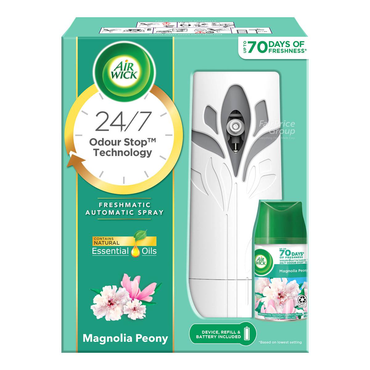 Airwick Freshmatic Automatic Spray Set Magnolia Peony NTUC FairPrice