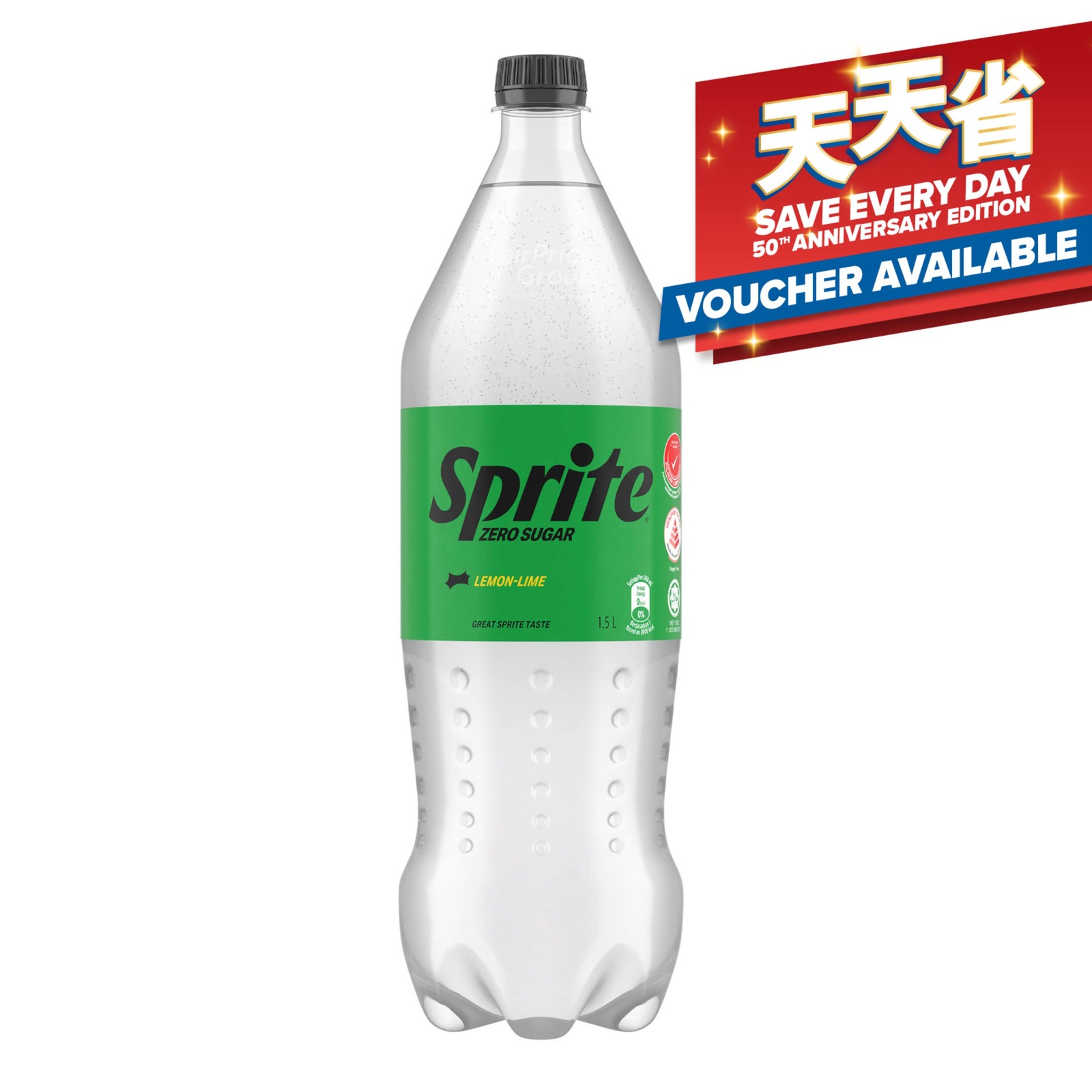 Sprite Sparkling Lemon Lime Bottle Drink Zero Sugar NTUC FairPrice